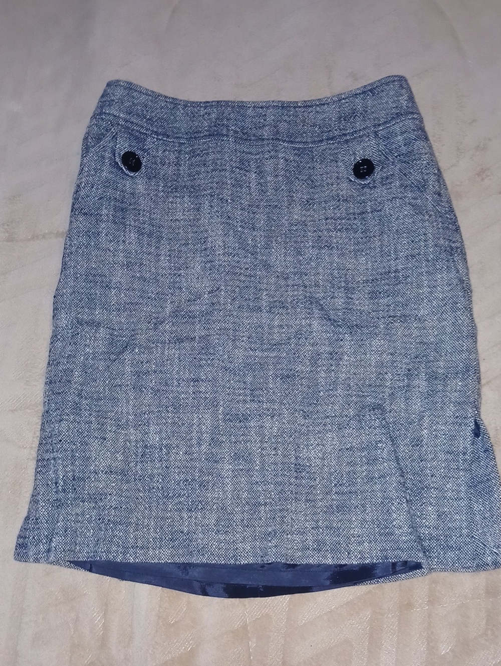 Womens Etcetera Grey Tweed Pencil Skirt Sz: 2